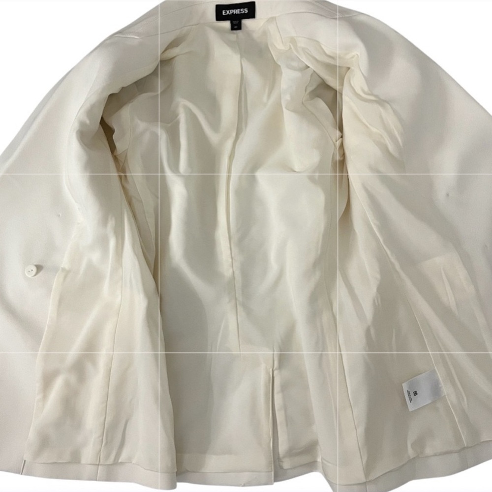 Express Editor Double-Breasted Gold Crest Button … - image 8